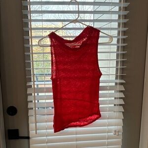 Free People Red Sleeveless Women's Top